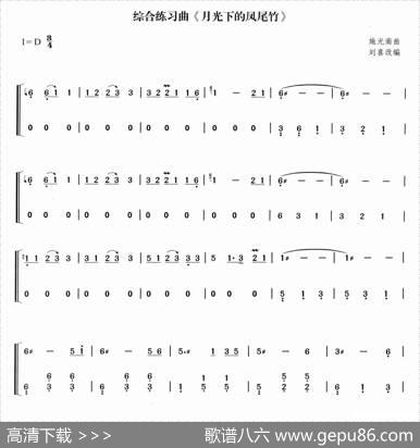 月光下的凤尾竹|施光南曲，刘喜改编