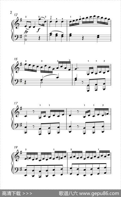 第六级2.G大调奏鸣曲莫扎特（中央音乐学院钢琴（业余）考级教程4-6级）|[奥]莫扎特