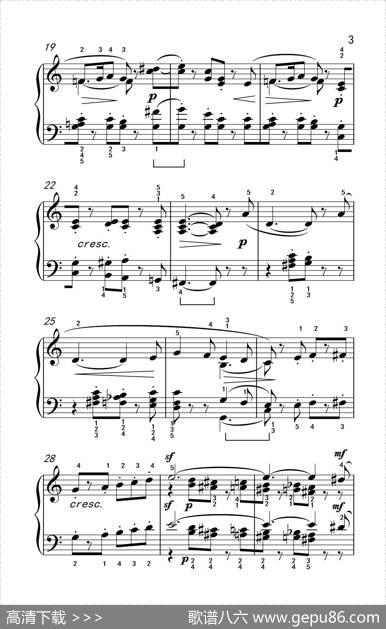 第六级1.小精灵舞曲（中央音乐学院钢琴（业余）考级教程4-6级）|[德]詹森