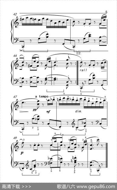 第六级1.小精灵舞曲（中央音乐学院钢琴（业余）考级教程4-6级）|[德]詹森