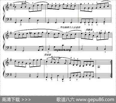 巴赫初级钢琴曲之十一：进行曲