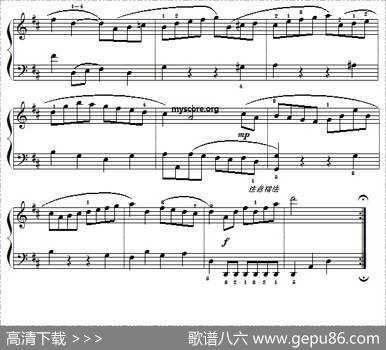 巴赫初级钢琴曲之十三：进行曲