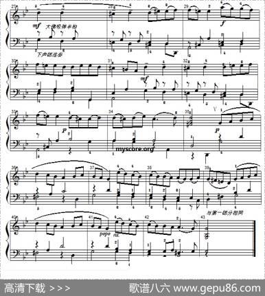 巴赫初级钢琴曲之二十三：加伏特舞曲