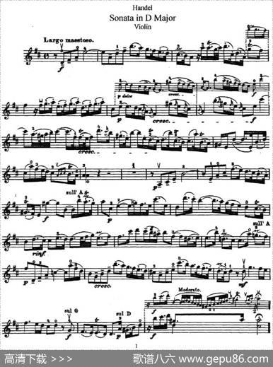 SonataNo.4inDMajor|亨德尔
