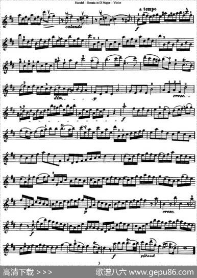 SonataNo.4inDMajor|亨德尔