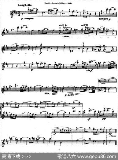 SonataNo.4inDMajor|亨德尔