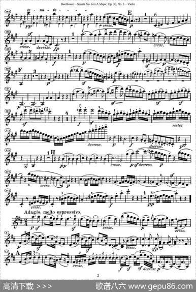 SonataNo.6inAMajor，Op.30，No.1（第六号小提琴奏鸣曲A大调op.）