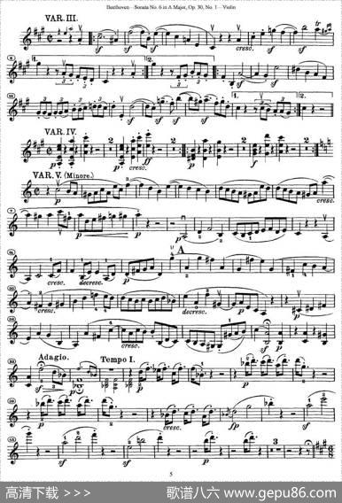 SonataNo.6inAMajor，Op.30，No.1（第六号小提琴奏鸣曲A大调op.）
