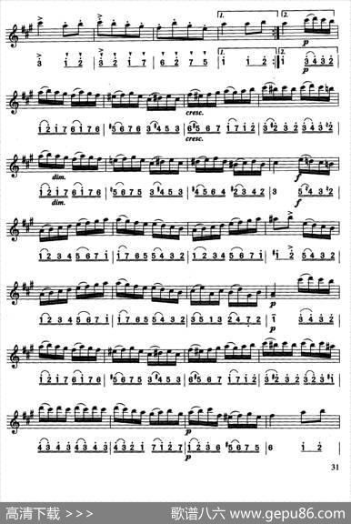 土耳其进行曲（莫扎特作曲版、线简谱对照版）|莫扎特