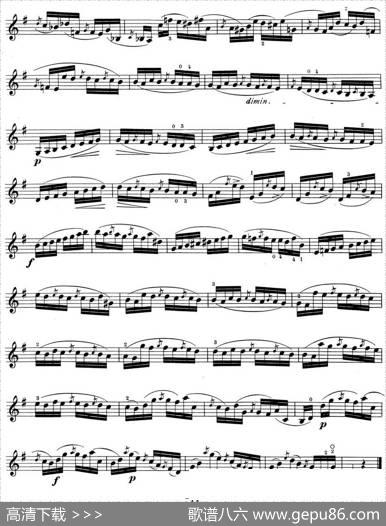 顿特24首小提琴练习曲作品37—11|顿特