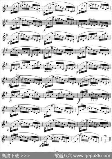 顿特24首小提琴练习曲作品37—13|顿特