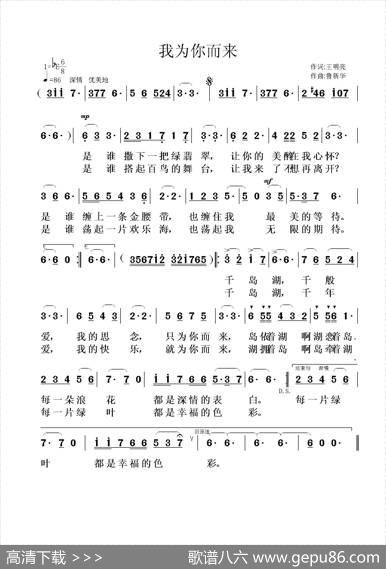 我为你而来 - 王明亮|鲁新华