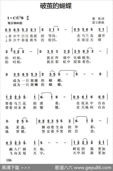 破茧的蝴蝶 - 蔡虹|雷立新
