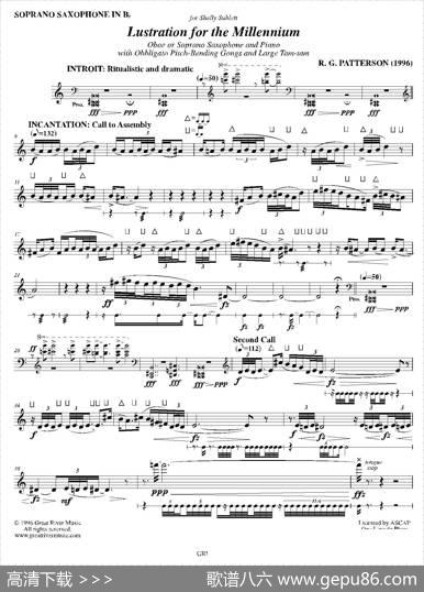 LustrationforTheMillennium（高音萨克斯独奏）