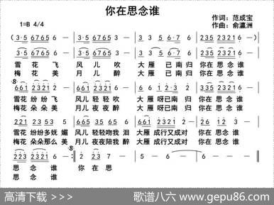 你在思念谁 - 范成宝|俞瀛洲