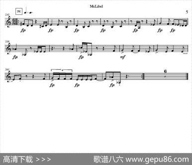 Mclibel（五重奏贝斯分谱）