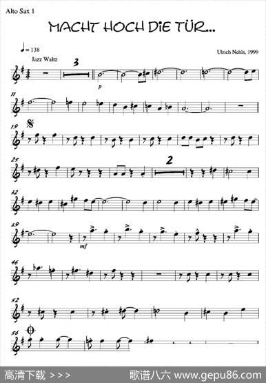 MachtHochDieTru…（第一中音萨克斯分谱）