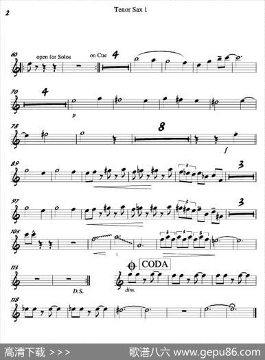 MachtHochDieTru…（第一次中音萨克斯分谱）