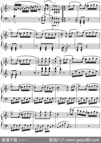 C大调小奏鸣曲Op.20No.1（库劳作曲版）|库劳作曲足球小将制谱