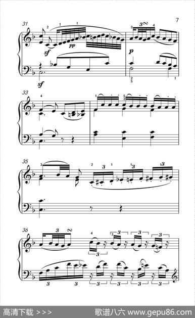 奏鸣曲Opus2Nr.1第二乐章（贝多芬奏鸣曲集1）|贝多芬