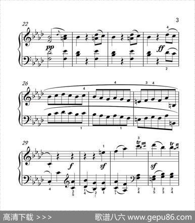 奏鸣曲Opus2Nr.1第三乐章（贝多芬奏鸣曲集1）|贝多芬