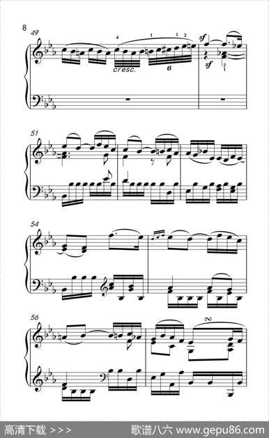 奏鸣曲Opus7第四乐章（贝多芬奏鸣曲集2）|贝多芬