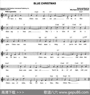 BLUECRISTMAS（五线谱）