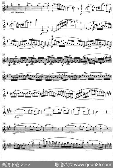 罗德第八协奏曲E小调（Op.13，No.8）（小提琴分谱）|[法]罗德曲、袁培文编订