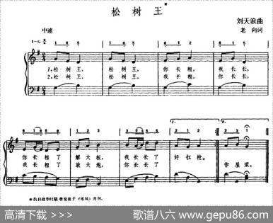 松树王（钢琴伴奏谱） - 老向|刘天浪