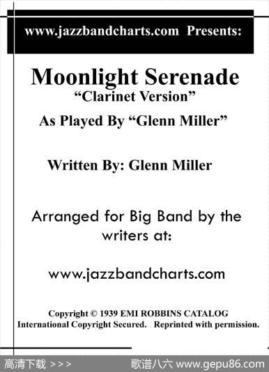 MoonlightSerenade（爵士乐队总谱）