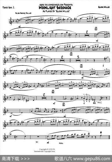 MoonlightSerenade（第二次中音萨克斯分谱）