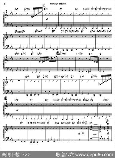 MoonlightSerenade（钢琴吉他分谱）