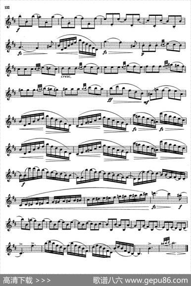 萨克斯管业余考级七级练习曲（8首）