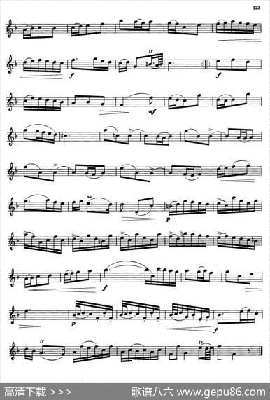萨克斯管业余考级教程六级乐曲（6首）