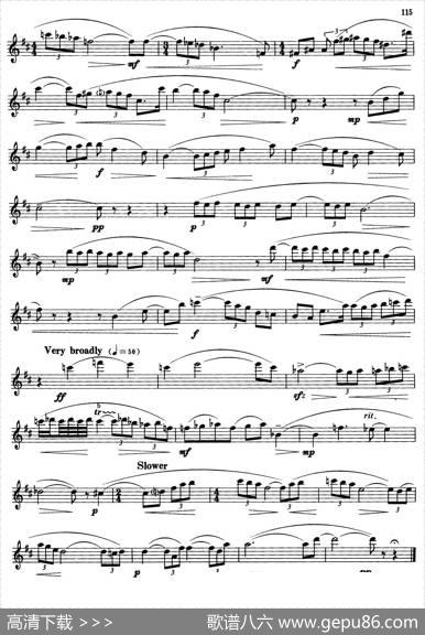 萨克斯管业余考级教程六级乐曲（6首）