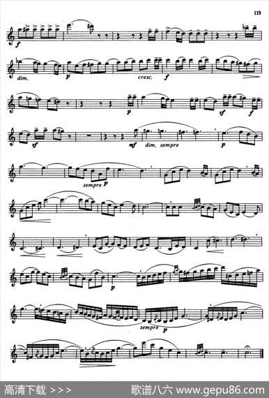 萨克斯管业余考级教程六级乐曲（6首）