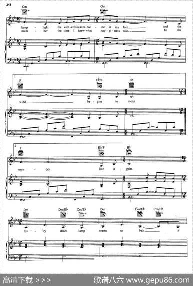 Memory（回忆）（fromCats）（正谱） - TREVORNUNNafterT.S.ELIOT|ANDREWLLOYDWEBBER