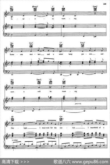 Memory（回忆）（fromCats）（正谱） - TREVORNUNNafterT.S.ELIOT|ANDREWLLOYDWEBBER