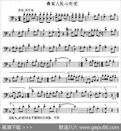 彝家人民心向党（大阮练习简短乐曲）