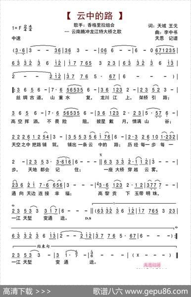 云中的路（云南腾冲龙江特大桥之歌） - 天域王戈|李中书