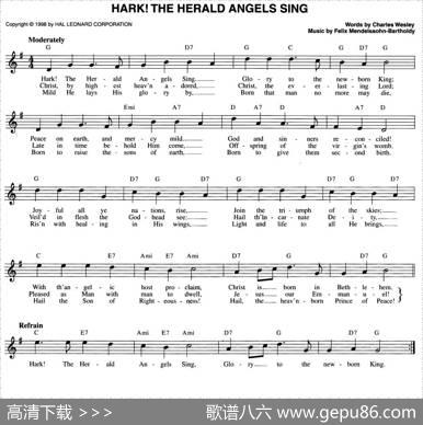 HARK！THEHERALDANGELSSING（五线谱）