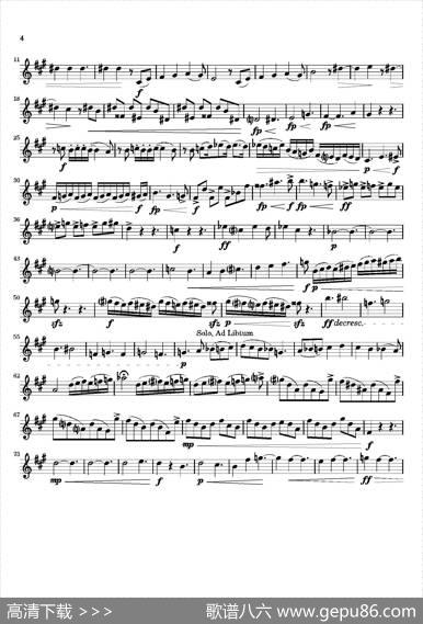 Movement（四重奏中音萨克斯分谱）