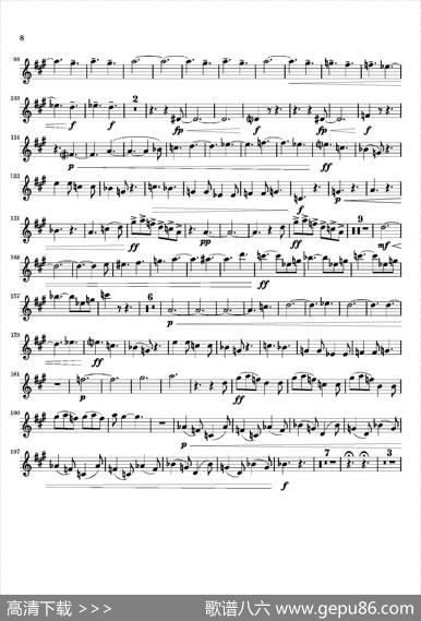 Movement（四重奏中音萨克斯分谱）