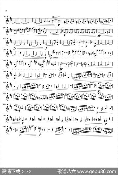 Movement（四重奏次中音萨克斯分谱）