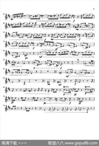 Movement（四重奏次中音萨克斯分谱）