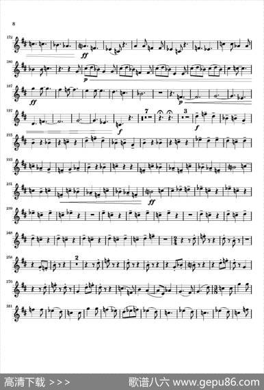 Movement（四重奏次中音萨克斯分谱）