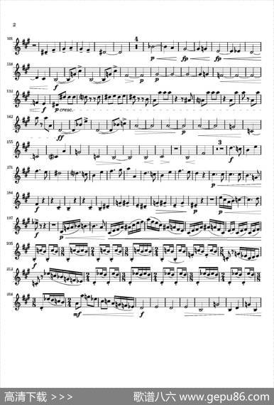 Movement（四重奏上低音萨克斯分谱）