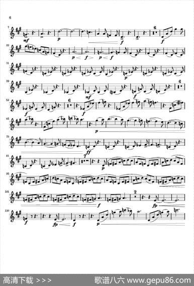 Movement（四重奏上低音萨克斯分谱）