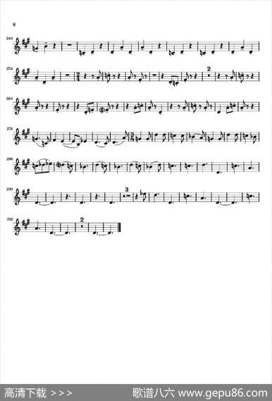 Movement（四重奏上低音萨克斯分谱）