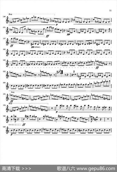 Movement（萨克斯四重奏与打击乐）（第一木琴分谱）